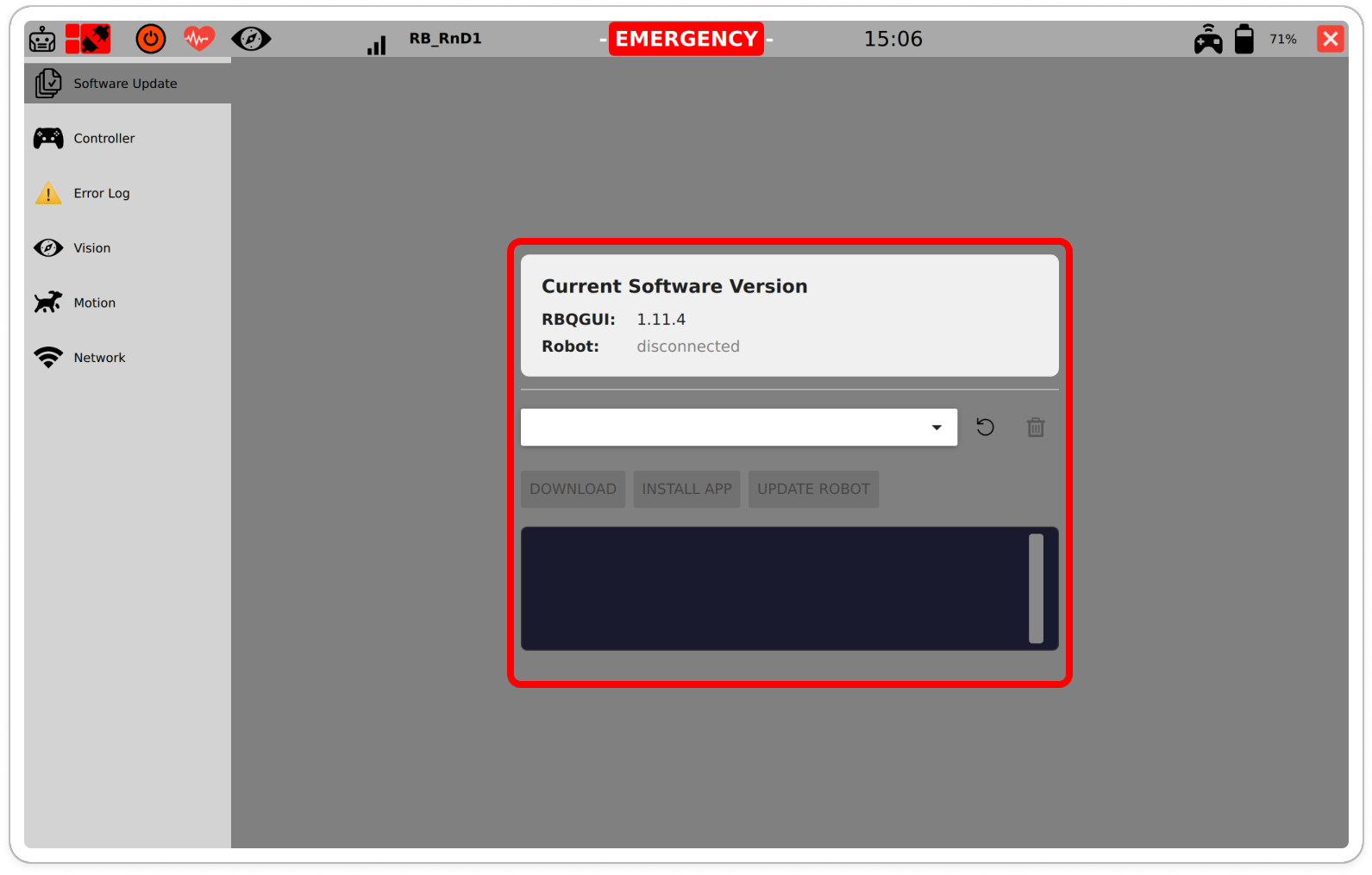 Current GUI version / target selection