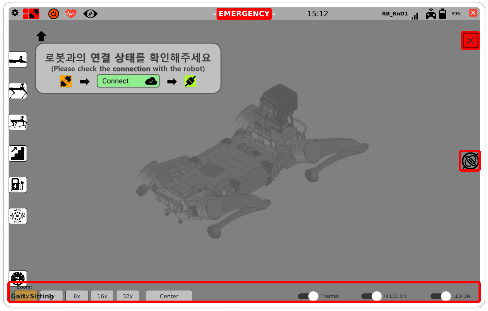 PTZ zoom and switch control