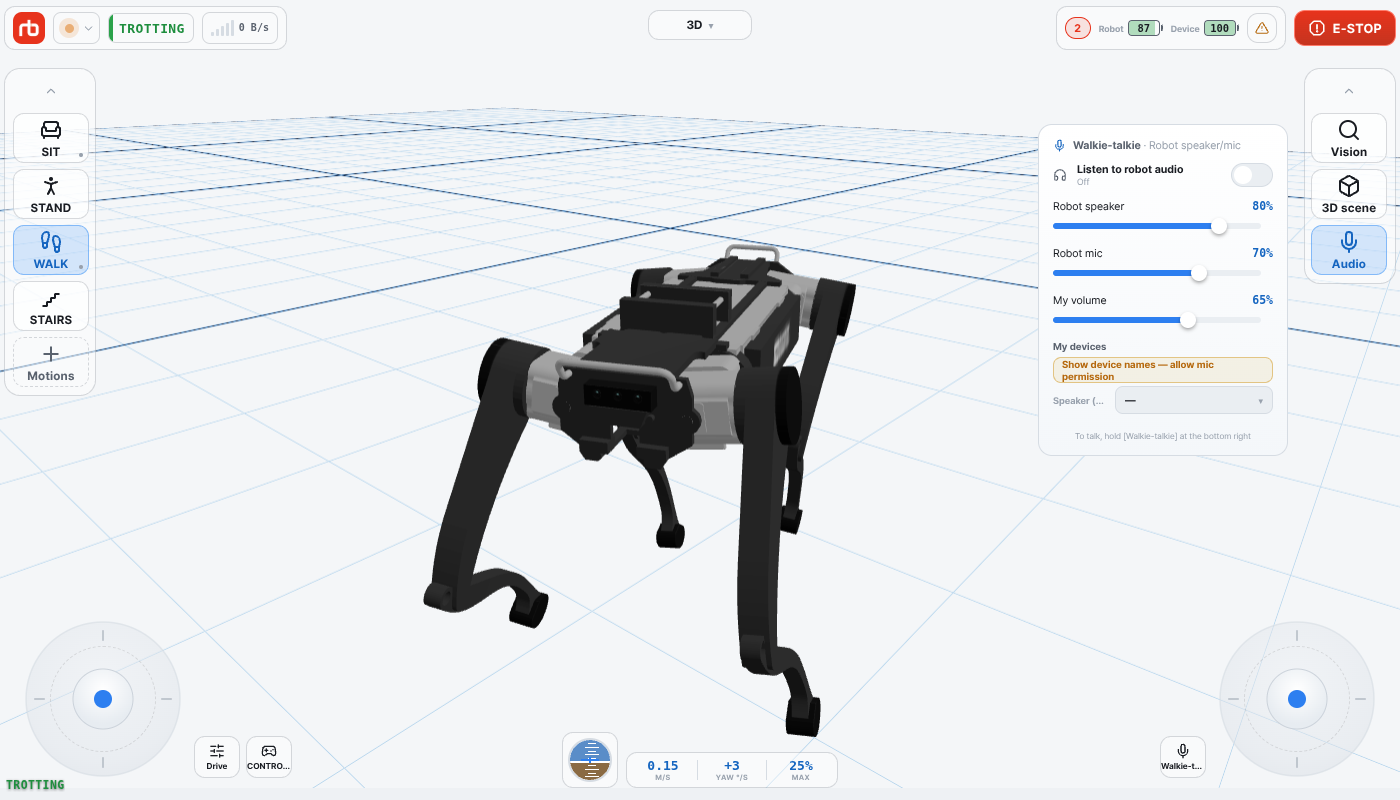 Walkie-talkie popover