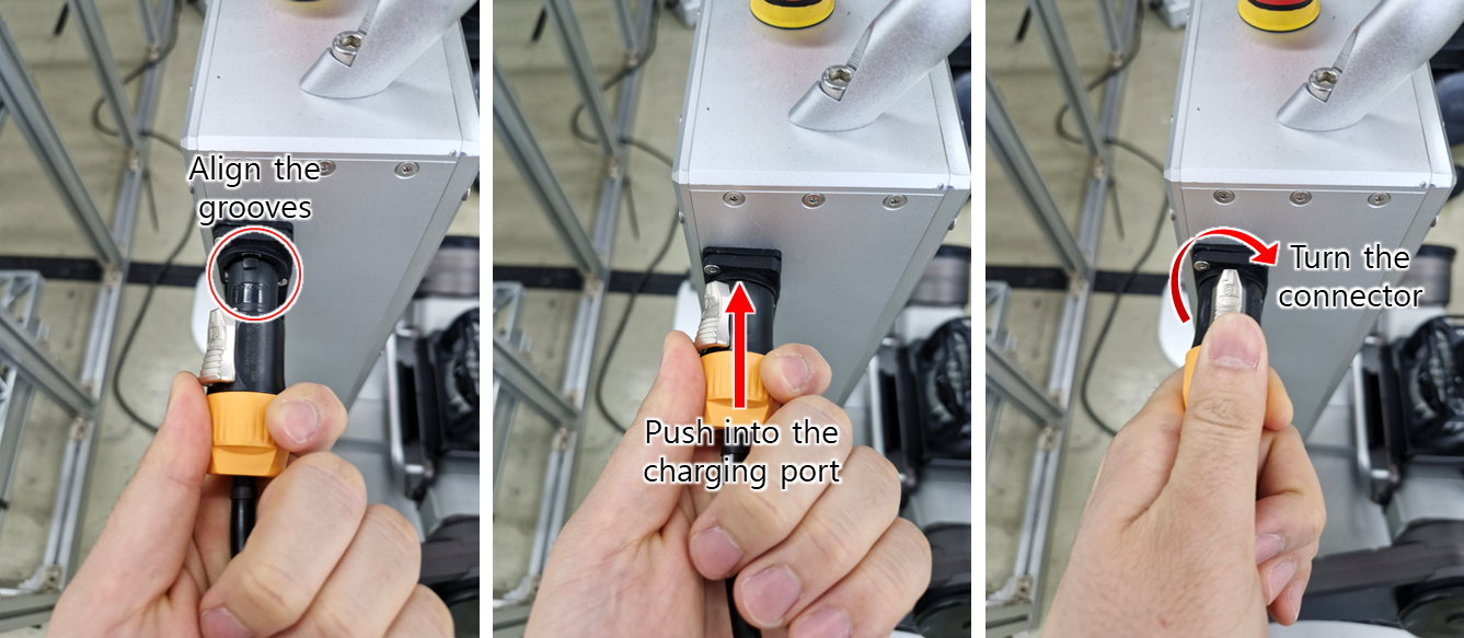 Docking external cable step 1