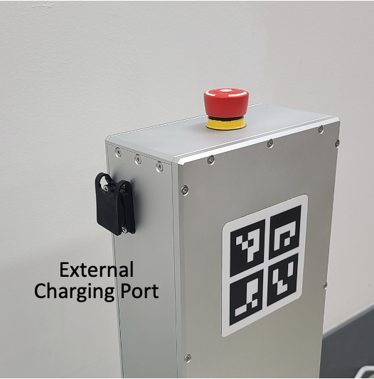 Docking station external charge port
