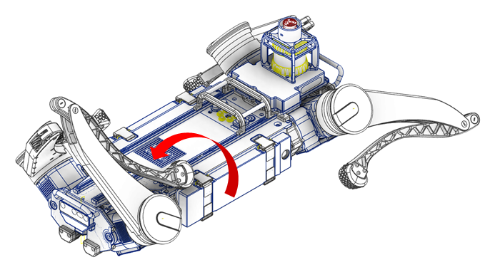 Battery latch levers and detaching