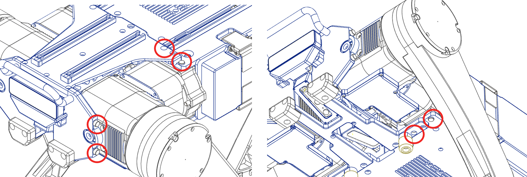 Leg module bolt layout
