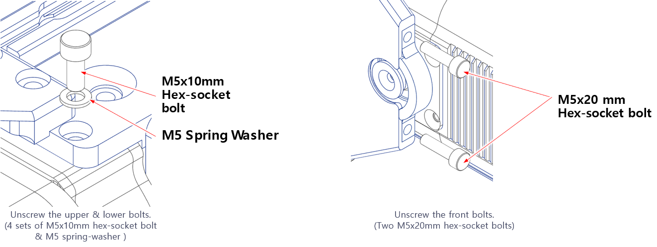 Tighten leg module bolts