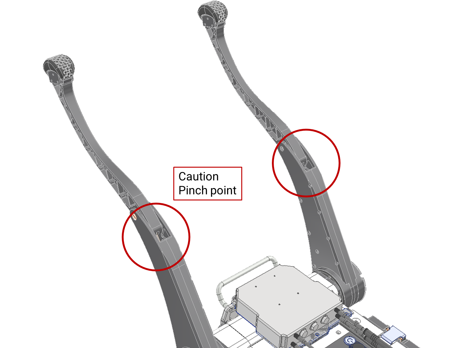 Transport with legs extended