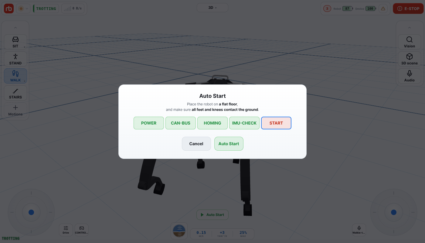 Auto-start confirmation
