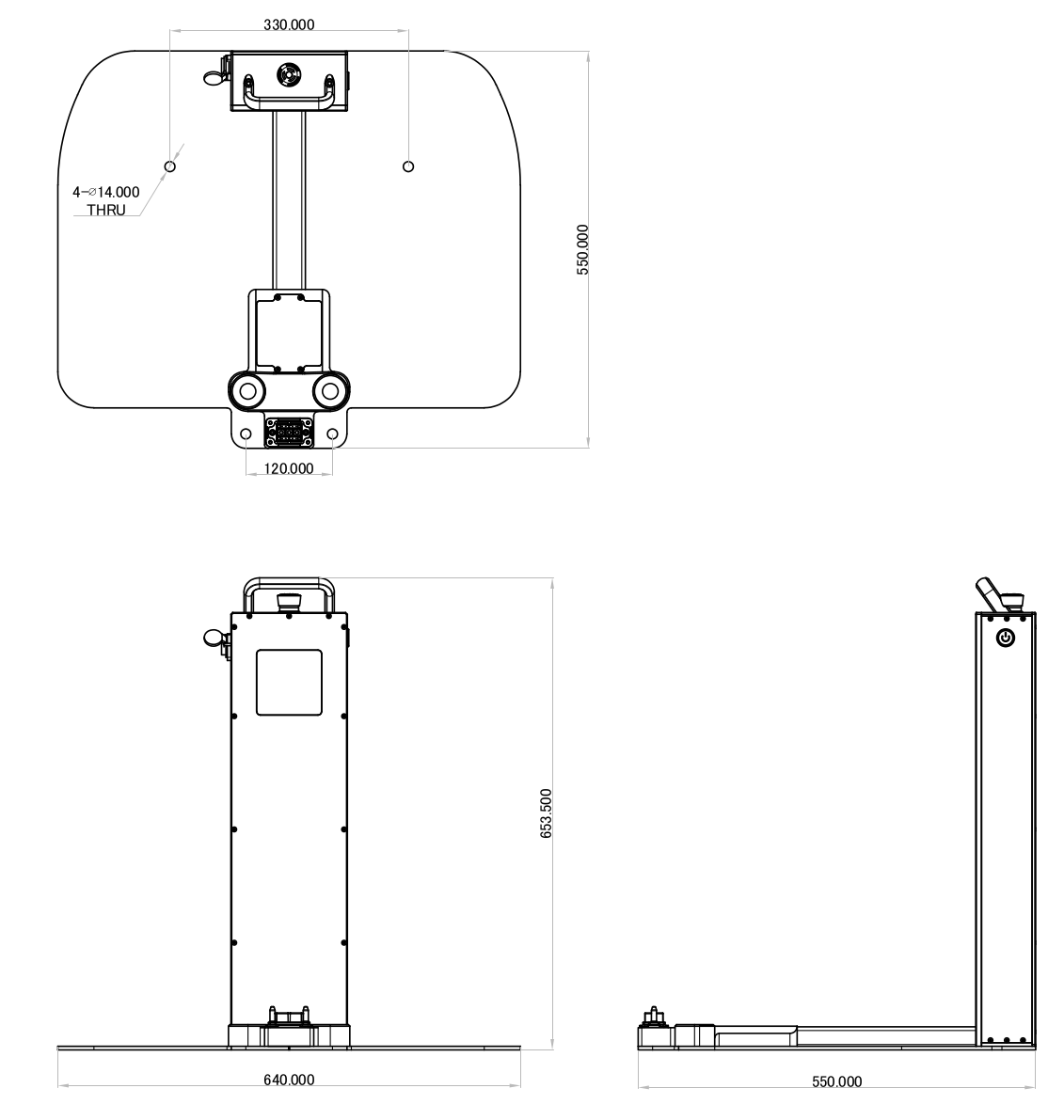 RBQ10 docking station dimensions